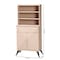 Baxton Studio Draper Mid-Century Modern Two-Tone Light Brown and Black Wood Kitchen Cabinet 243-13503-ZORO - alternate 4
